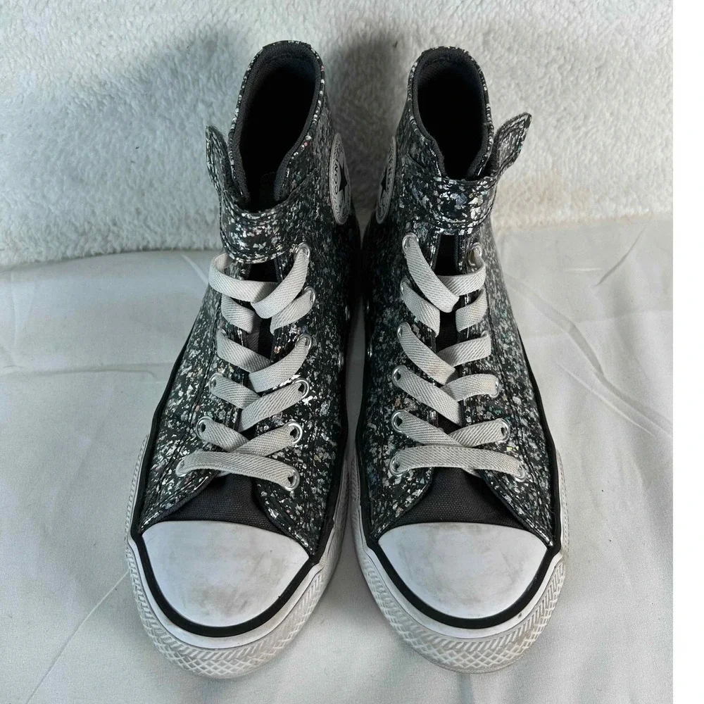 Converse Chuck Taylor All Star High Top Glitter Sneakers Shoes Youth 3